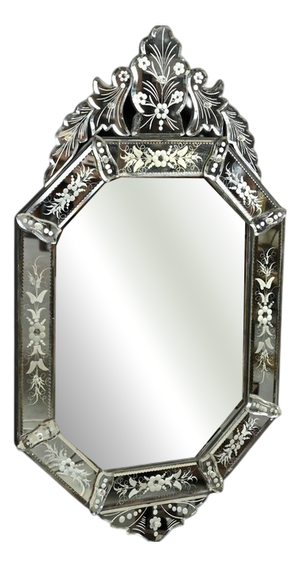 Vintage Octagonal Venetian Mirror, 1950