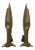 French Art Deco Andirons Bronze Attributed Pierre Legrain - a Pair For Sale