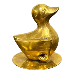 Vintage English Brass Duckling