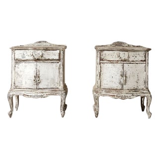 19th Century French Oak Bedside Table (Set of 2) For Sale