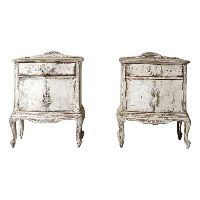 19th Century French Oak Bedside Table (Set of 2) For Sale