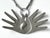 Mexican Modern Silver Necklace with Large Hand Pendent William Spratling For Sale - Image 9 of 10