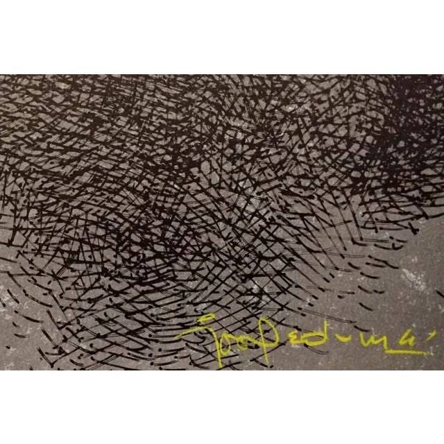 Figurative 1970s Jorge Dumas Dark Portrait Lithograph For Sale - Image 3 of 4