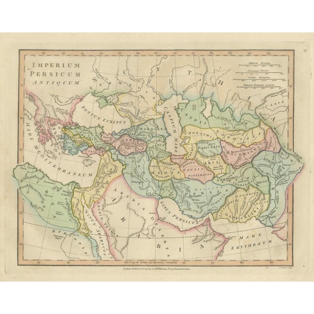 Traditional Antique Map of the Ancient Middle Eastern Empire, 1817 For Sale - Image 3 of 10