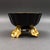 Mid-Century Modern Mid 20th Century Jay Strongwater Brittany Black Porcelain 18k Gold Embellished Fluted Bowl For Sale - Image 3 of 8