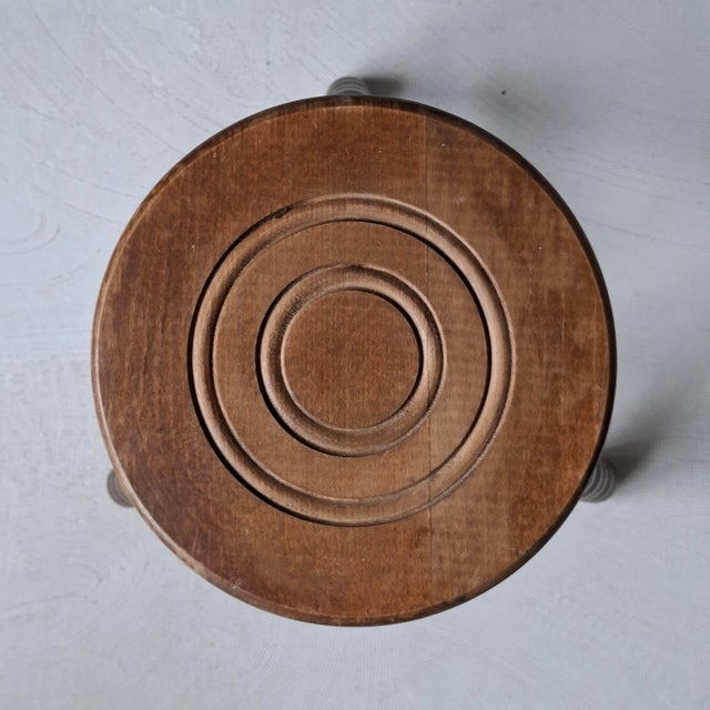 Wood Vintage French Bobbin Stools, 1960s, Set of 2 For Sale - Image 7 of 10