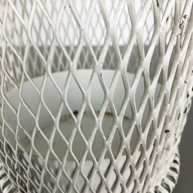 Mathieu Matégot Mid-Century Modern French Metal Umbrella Stand in the style of Mathieu Matégot, 1960s For Sale - Image 4 of 14