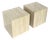 Italian Travertine Marble End Tables, Pair For Sale