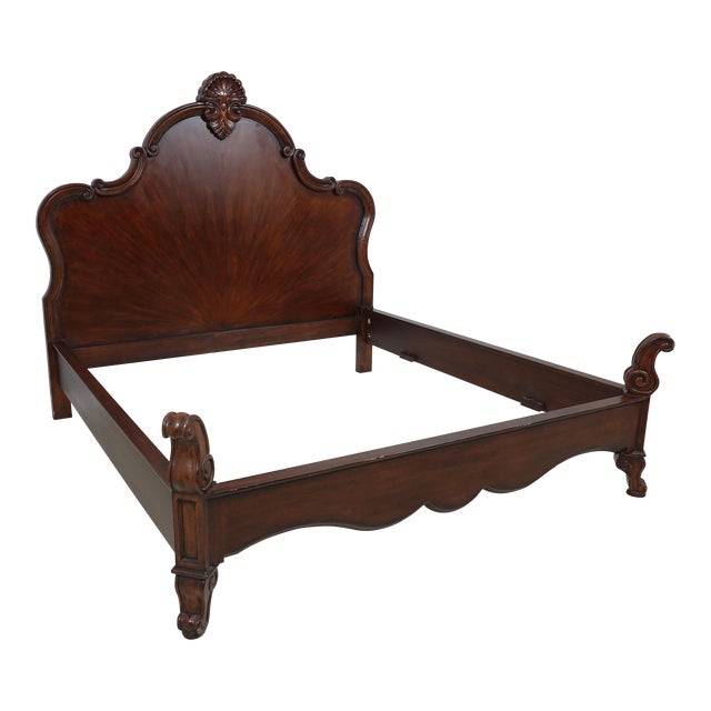 King Size Inlaid Cherry French Style Bed Chairish