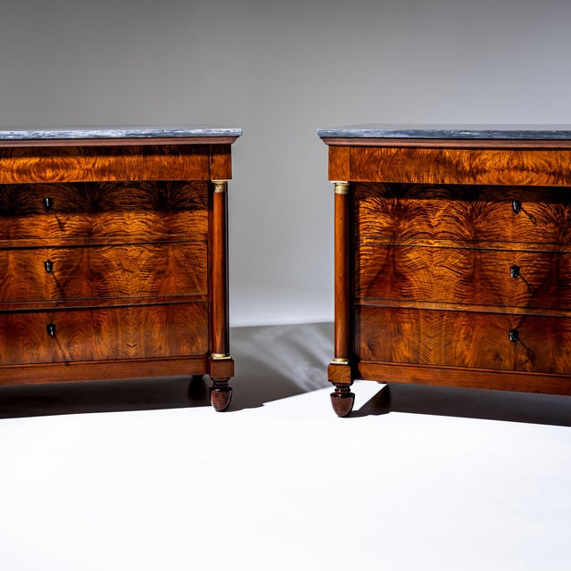 Chests of Drawers with Marble Tops, Italy, 1820, Set of 2 For Sale - Image 12 of 15