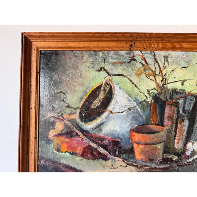 1960s Vintage Turner Still Life Oil on Canvas Painting, Frame/ Sold For Sale - Image 10 of 12