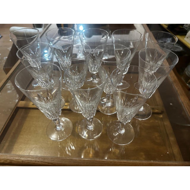 Carcassonne Champagne Flutes from Baccarat, Set of 12 For Sale - Image 15 of 18