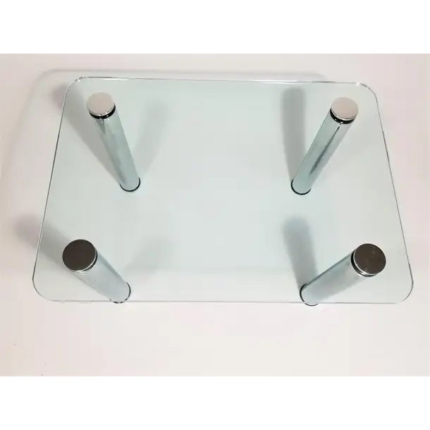 Metal Late 20th Century Glass and Chrome End Table or Coffee Table Attributed to Pace Collection For Sale - Image 7 of 12