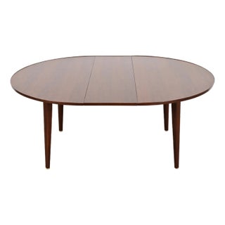 Edward Wormley for Dunbar Mid-Century Modern Walnut Extension Dining Table, Newly Refinished For Sale