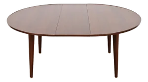 Edward Wormley for Dunbar Mid-Century Modern Walnut Extension Dining Table, Newly Refinished