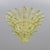 Mid-Century Green and Clear Murano Glass Palmette Chandelier, Italy, 2010s For Sale - Image 4 of 10