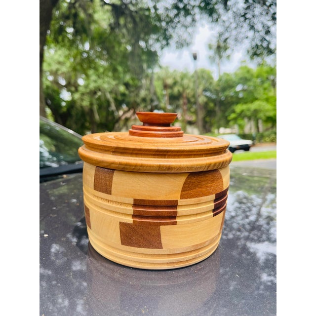 Abstract Wooden Box For Sale - Image 3 of 5