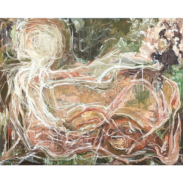 Kristi Haines Herman “Too Late, Too Much” Contemporary Gestural Abstract Expressionist Painting, 2024 For Sale