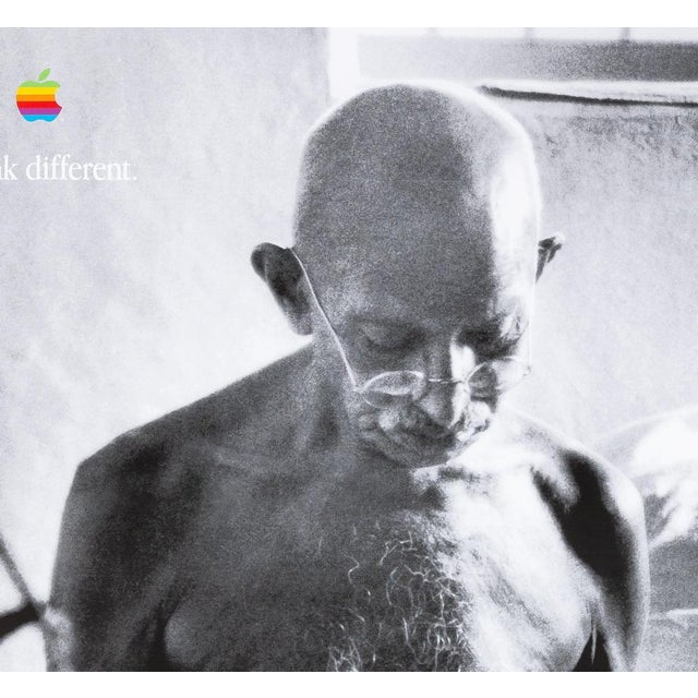 Contemporary Apple Mahatma Gandhi Poster For Sale - Image 3 of 5