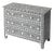 Vivienne 36 in. W Rectangular Mother Of Pearl 3 Drawer Accent Chest, Black For Sale