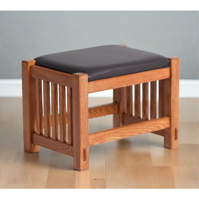 Mission Oak Foot Stool - Spindles For Sale - Image 10 of 11