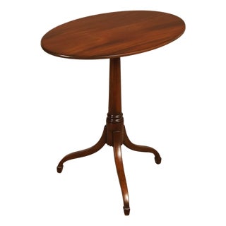 Kittinger Colonial Williamsburg Mahogany Oval Tilt Top Table For Sale