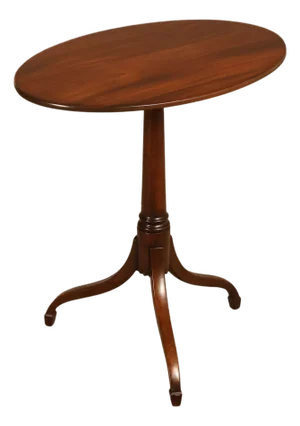 Kittinger Colonial Williamsburg Mahogany Oval Tilt Top Table