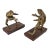 20th Century Pair of Brass Frog Form Decorative Figures or Bookends For Sale