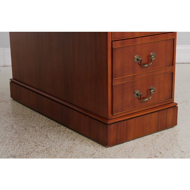 Bevan Funnel Green Leather Top Executive Desk For Sale - Image 9 of 17