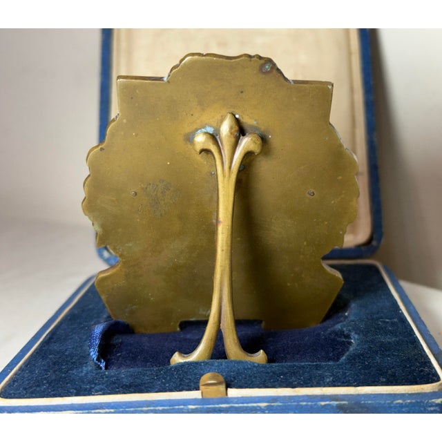 High Quality Antique 1931 Dutch Silver Plated Bronze Archery Trophy Award Medal For Sale - Image 10 of 13