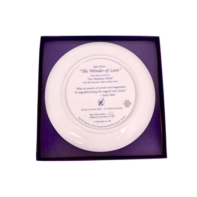 Traditional Gold Encrusted Edna Hibel Accent Plate, 1995 For Sale - Image 3 of 4