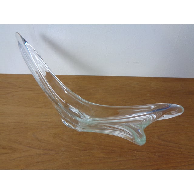 Large Italian Crystal Glass Bowl by Daum, France, 1960s For Sale - Image 10 of 14