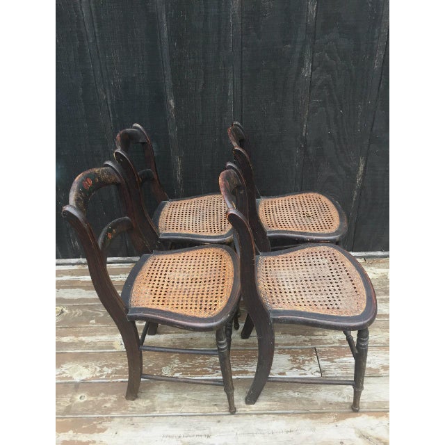 Victorian Stenciled Chairs - Detroit Chair Factory (Set of 4) For Sale - Image 4 of 11