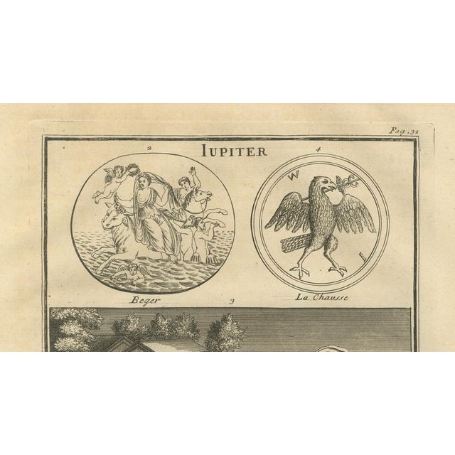 After Bernard de Montfaucon, Jupiter Mythological Scenes and Roman Reliefs, 1721, Engraving For Sale - Image 6 of 9