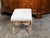 English Chinese Chippendale Style Faux Bamboo Stool with New Upholstery For Sale - Image 12 of 12