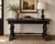 Late 19th Century French Country Solid Wood Trestle Console Table in Black & Gilt For Sale - Image 4 of 4