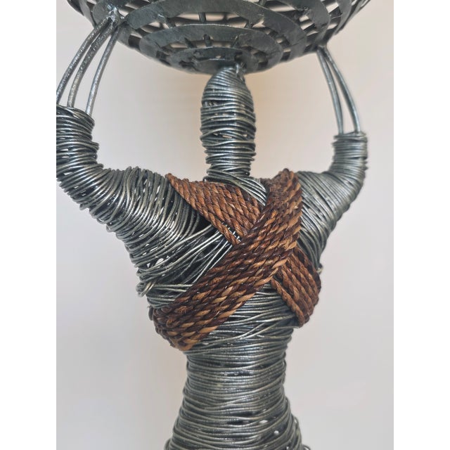 2000 - 2009 Vintage Hand-Crafted 'Hercules' Wire Metal 32" Sculpture For Sale - Image 5 of 12