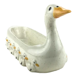 Vintage Ceramic Artisan Made Duck Condiment or Trinket Container