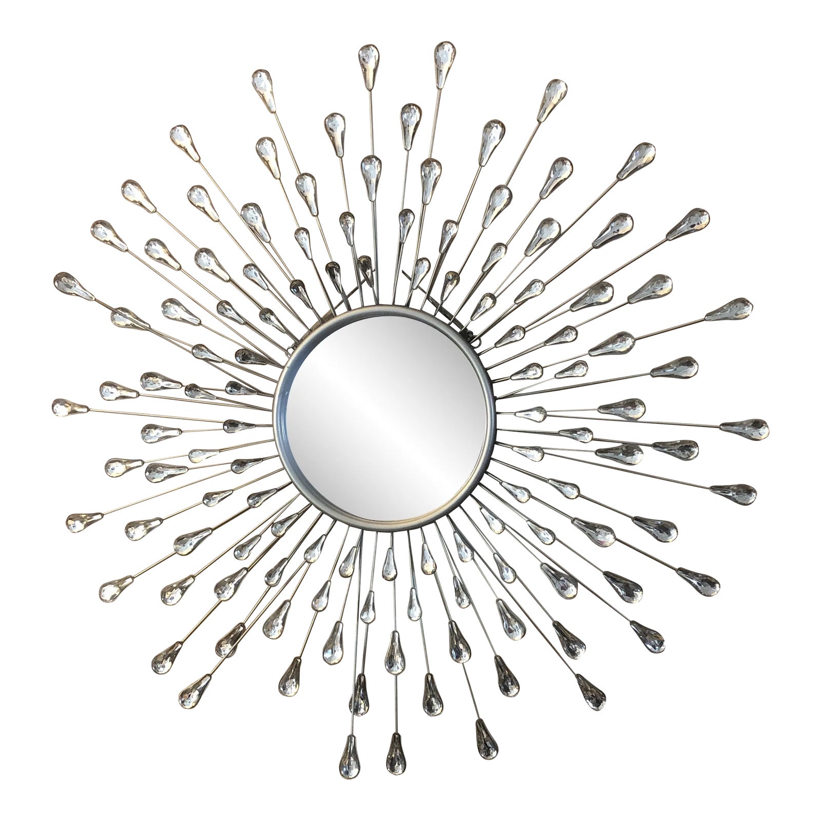 1980s Large Mirrored Starburst Mirror Chairish