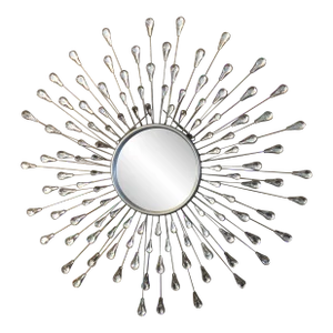 1980s Large Mirrored Starburst Mirror