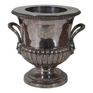 Antique Victorian Silverplate Wine Chiller Cooler Trophy Urn Ice Bucket Bacchus