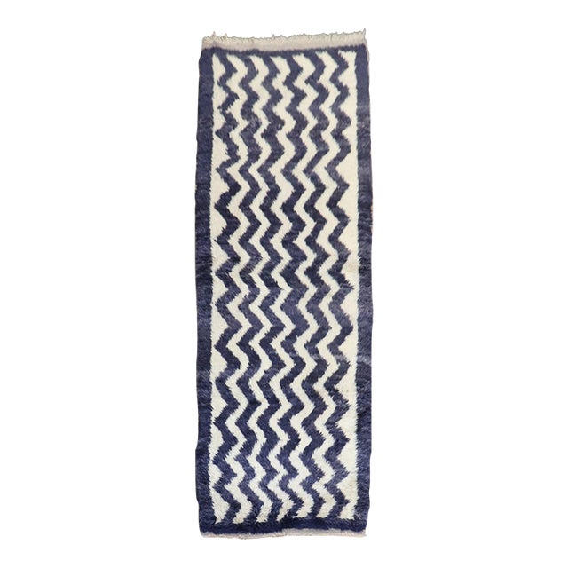 Tulu Minimalist Turkish Shag Runner rug no. j5311 For Sale