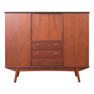 Mid-Century Danish Teak Highboard, 1960s For Sale