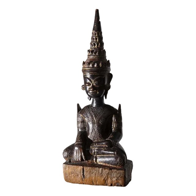Thai Artist, Sculpture of Buddha, 19th Century, Walnut For Sale