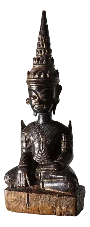 Thai Artist, Sculpture of Buddha, 19th Century, Walnut