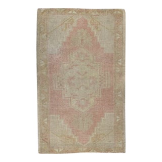 Oriental Hand Knotted Rug Turkish Mini Rug 1'7" x 3' For Sale