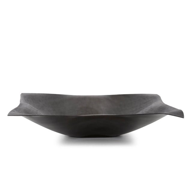 Kenneth Ludwig Chicago The Etched Crossways Wavy Edged Bowl, Small For Sale - Image 4 of 11