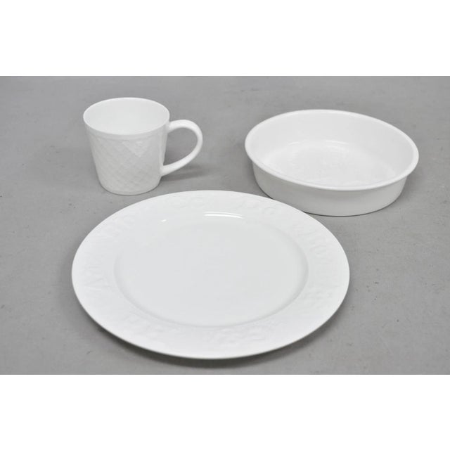 Late 20th Century Lauren Ralph Lauren "Mackenzie Quilt" 3 Pc Bone China Children's "Abc" Dish Set For Sale - Image 4 of 18