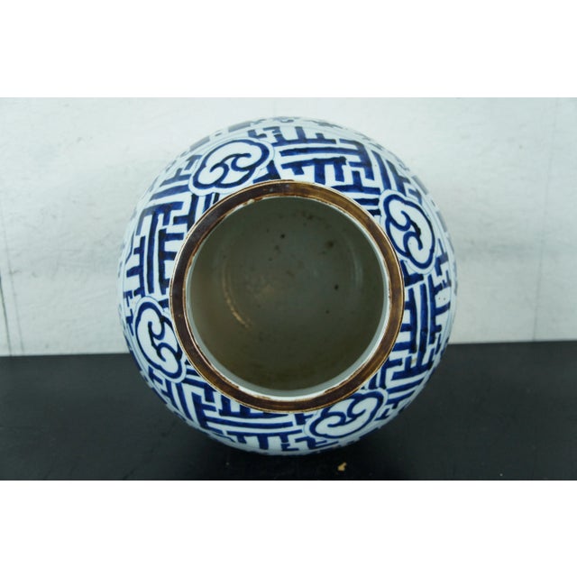 Ceramic Antique Chinese Qing Dynasty Blue & White Ceramic Phoenix Dragon Mantel Urn For Sale - Image 7 of 12