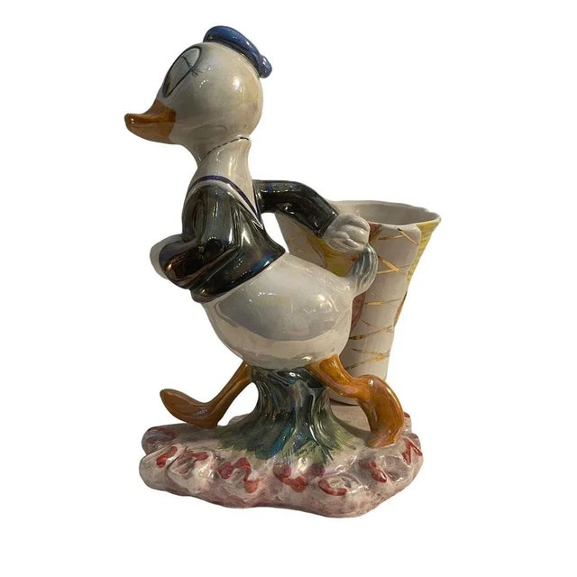Polychrome Ceramic Figurine of Donald Duck, 20th Century For Sale - Image 3 of 8